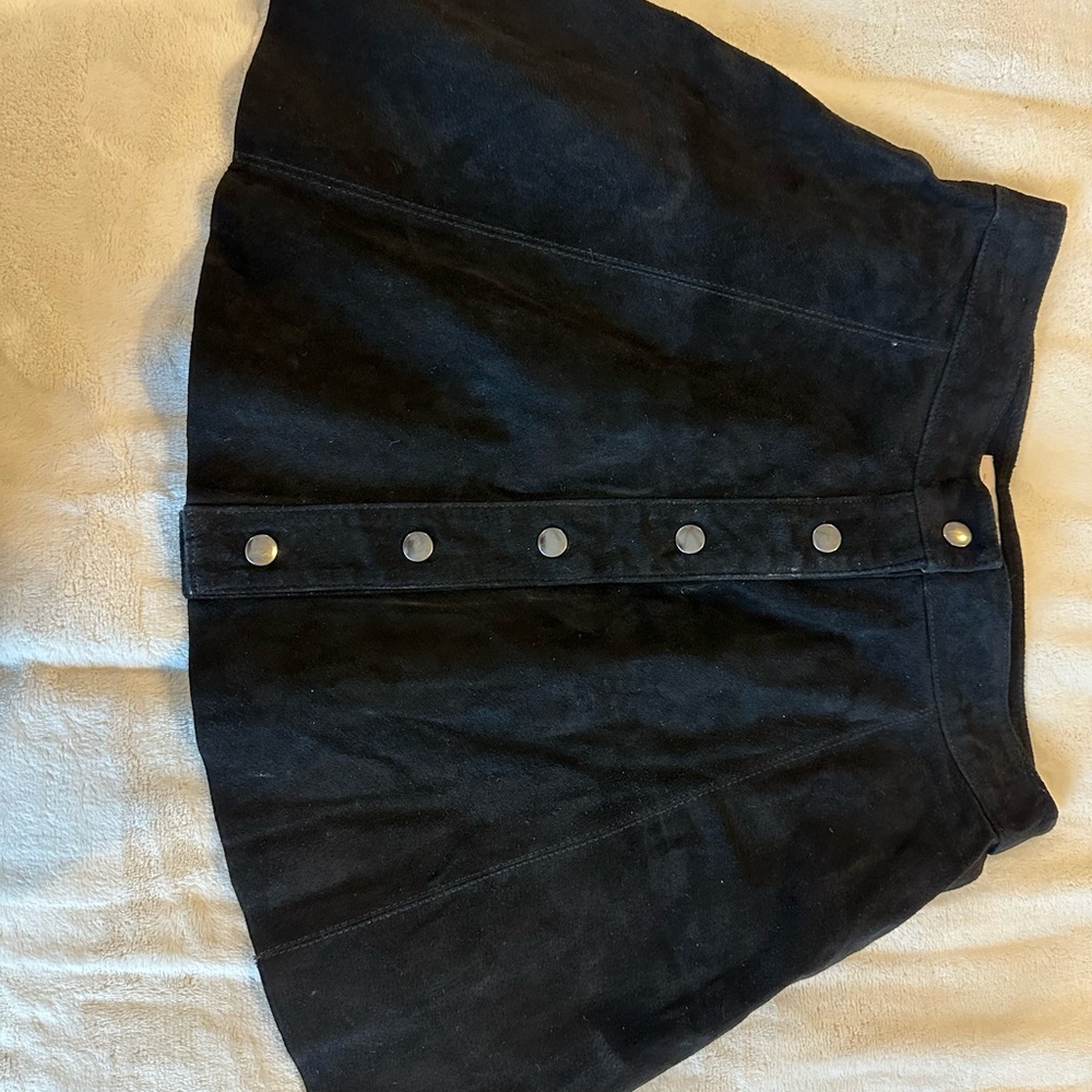 Forever 21 Black Button-Front Skater Skirt